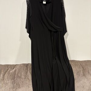 MSK Black Long Sleeve Dress with Embellished Shoulders